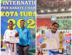 Dua Karateka Andalan MTsN 2 Loteng, Tampil Memukau di Gor Bung Tomo Surabaya