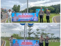 Mendidik, Ratusan Spanduk Himbauan Tertib Berlalulintas Terbentang di Sepanjang Jalan Bypass