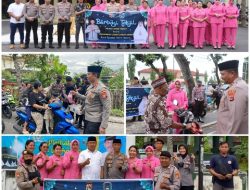 Berbagi Bahagia di Bulan Ramadhan, Kapolres Loteng Bersama Ketua Bhayangkari Bagi Bagi Takjil