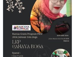 2024, Kembali LKP Cahaya Boga Rekrut Peserta Baru dan Gratis