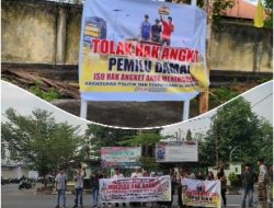Baliho Bertuliskan Tolak Hak Angket Mulai Menjamur