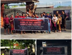 Spanduk bertuliskan Menolak Hak Angket, Sukseskan Pemilu Damai 2024, Menjamur Di Kota Mataram
