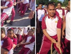 Tim Polsek Pratim Juara Satu, Lomba Tarik Tambang