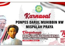 Ratusan Santri Ponpes Darul Muhibbin NW Mispalah Praya, Gelar Karnaval