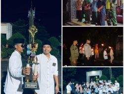 Kolaborasi Dua Babin Desa Sukaraja, Sukses Amankan Jalannya Lomba Gema Takbiran