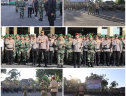 Perkuat Sinergitas, Polres Loteng Dan Kodim 1620/Loteng Gelar Apel Bersama ‎