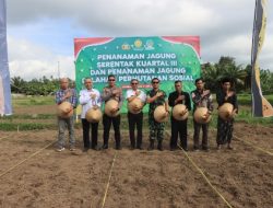 Dukung Swasembada Pangan Nasional, Polres Loteng Tanam Jagung Serentak Kuartal III