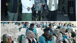 Wabup Lepas 393 JCH Asal Loteng di Halaman Masjid