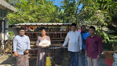 Rasa Kemanusiaan Memanggil, PERUMDAM Loteng, Salurkan Bantuan Kandang dan Ayam Petelur