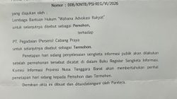 LBH WAR Daftarkan Sengketa Informasi Terhadap Pegadaian Praya, Atas Dugaan Pemalsuan Tanda Tangan