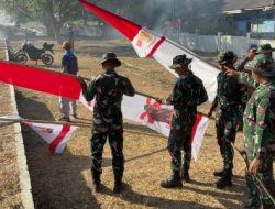 HUT RI Ke-81, Brigif TP 31/PS Dan Forkopimcam Pekat, Hiasi Lapangan Calabai Dengan Umbul Umbul Merah Putih