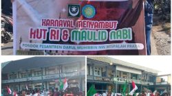 Aipda Tsurayya Lepas Rombongan Karnaval Ponpes Darul Muhibbin NW Mispalah Praya