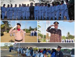Kapolsek Pratim, Langsung Jadi Irup  Penurunan Bendara HUT Kemerdekaan RI Ke 81