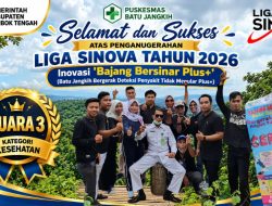 Dari Liga Sinova 2026, UPTD BLUD PKM Batujangkih Sabet Juara Tiga