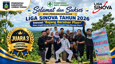 Dari Liga Sinova 2026, UPTD BLUD PKM Batujangkih Sabet Juara Tiga