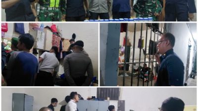 Rutan Kelas II B Praya, Lakukan Razia Dan Penggeledahan Bersama Polri TNI