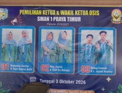 Pilketos Ala SMAN 1 Pratim, Angkat Tema “Pilketos Merdeka: Beda Pilihan, Tetap Satu Tujuan”