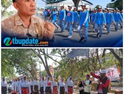 Tampilkan Variasi Formasi Unik, Hari Kedua Gerak Jalan Tingkat SMP/MTs Berlangsung Meriah