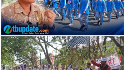 Tampilkan Variasi Formasi Unik, Hari Kedua Gerak Jalan Tingkat SMP/MTs Berlangsung Meriah